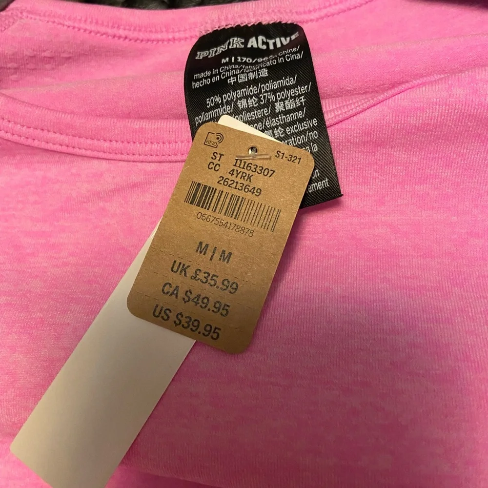 PINK by Victoria’s Secret Pink Cropped Activewear Top - Picture 4 of 4